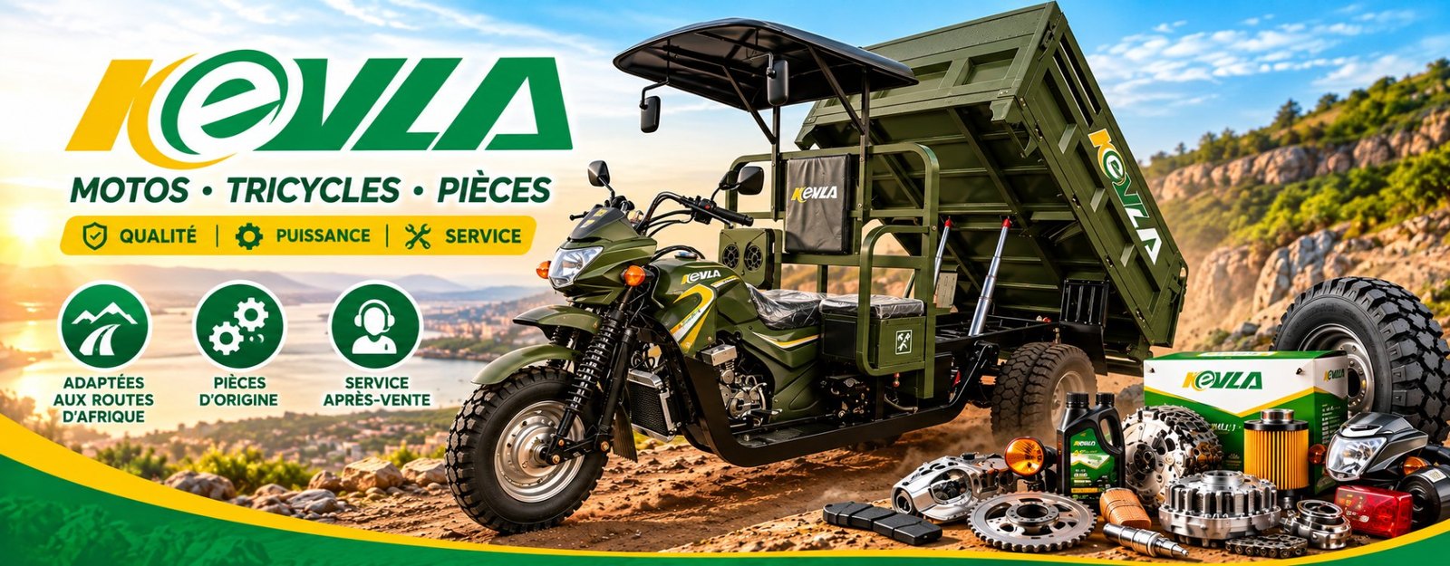 Kevla - Motos, tricycles et pieces d'origine